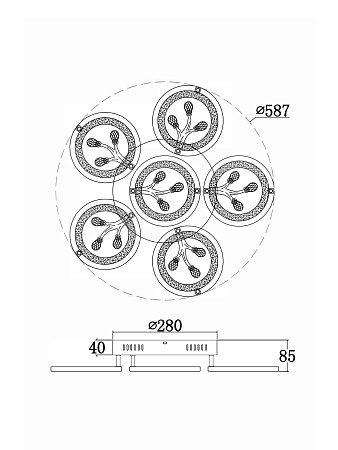 Светильник потолочный светодиодный Freya Bodge FR10017CL-L92W