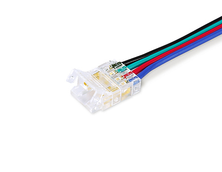 Коннектор гибкий двухсторонний COB RGB 12/24V для лент 10mm GS7921 (4 конт.) (5шт. в комплекте) Illumination GS7921