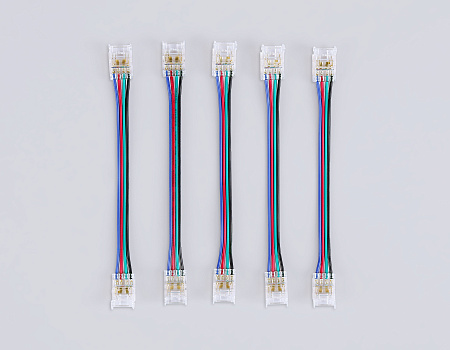 Коннектор гибкий двухсторонний COB RGB 12/24V для лент 10mm GS7921 (4 конт.) (5шт. в комплекте) Illumination GS7921