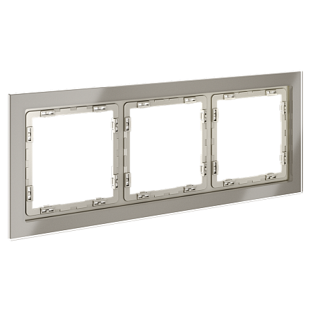 Рамка стеклянная VOLTUM S70 на 3 поста, (шелк, стекло) VLS110304 Рамка стеклянная VOLTUM S70 на 3 поста, (шелк, стекло) VLS110304