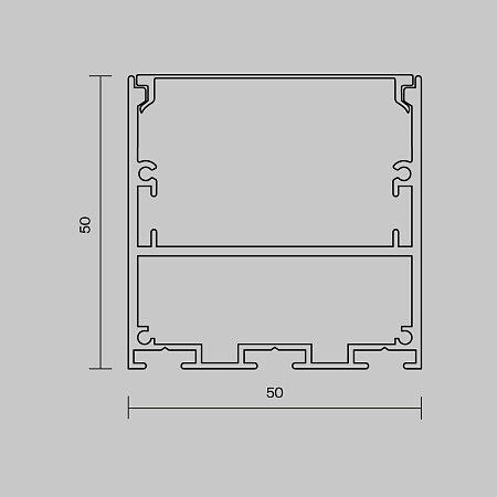 Алюминиевый профиль накладной-подвесной Maytoni ALM-5050T-B-3M 633009 Алюминиевый профиль накладной-подвесной Maytoni ALM-5050T-B-3M 633009