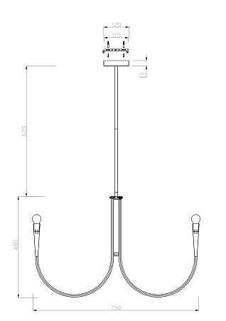 Люстра на штанге Freya Branches FR5253PL-08N Люстра на штанге Freya Branches FR5253PL-08N