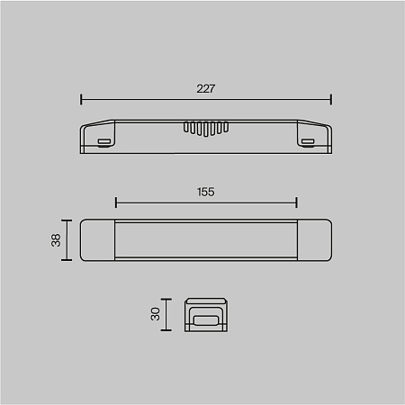 Блок питания к магнитным системам Maytoni Magnetic 150W 48V IP20 TRA160DR-150W-S