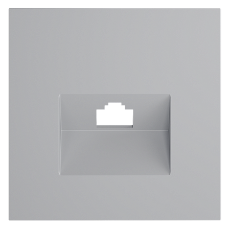 Накладка для розетки компьютерной RJ45 кат.6 Voltum S70 (серый) VLS001316