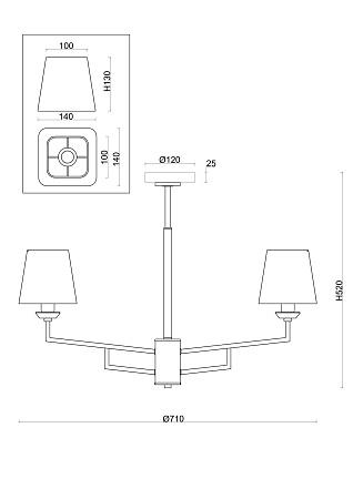 Люстра на штанге Freya Viva FR5266PL-05CH