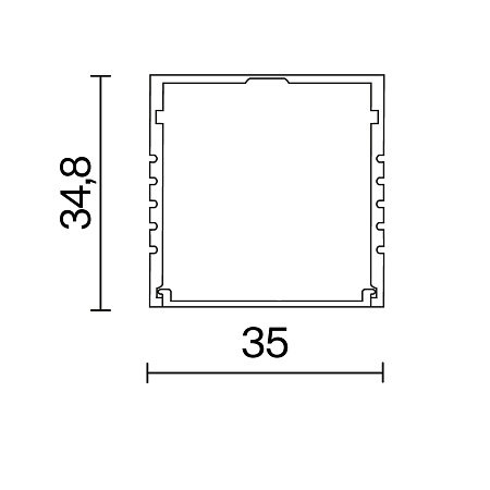 Профиль накладной Maytoni ALM-3535AT-S-2M 631008