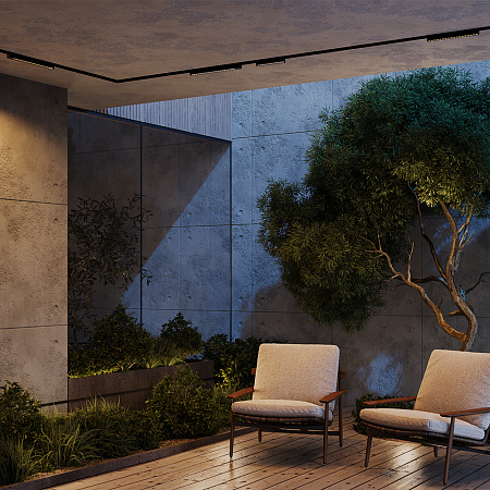 Уличный трековый мангитный светодиодный светильник Maytoni Exility IP Points O-TR02-2-S-12WB3K