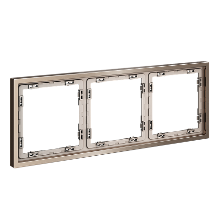 Рамка металлическая на 2 поста Voltum S70 METAL (платина) VLSM120310