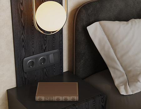 Комплект механизма 2-клавишного перекрестного выключателя Omega MO903030