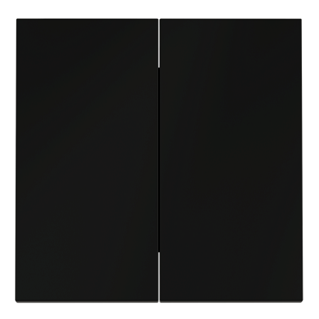 Клавиши для выключателя/переключателя двухклавишного Voltum S70 (черный матовый) VLS000308