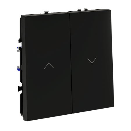 Выключатель двухклавишный встраиваемый для жалюзи 10А Voltum S70 (черный матовый) VLS020708 Выключатель двухклавишный встраиваемый для жалюзи 10А Voltum S70 (черный матовый) VLS020708