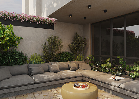 Уличный потолочный светодиодный светильник Maytoni Lumina O498CL-L15B3K