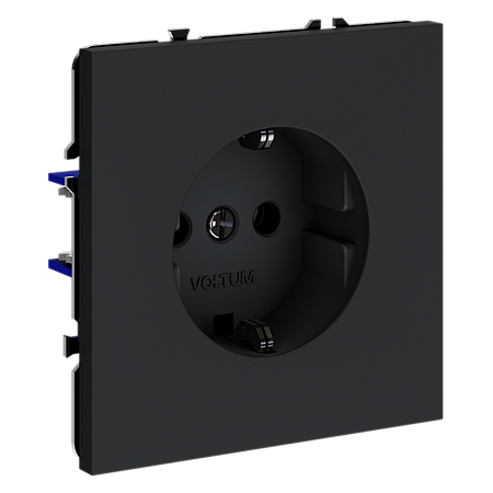 Розетка встраиваемая VOLTUM S70 с заземлением (графит) VLS040107 Розетка встраиваемая VOLTUM S70 с заземлением (графит) VLS040107
