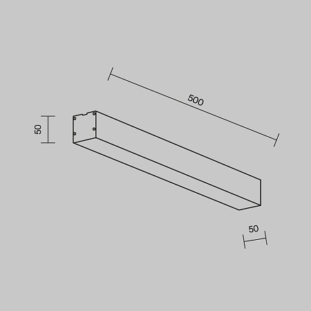 Линейный светильник светодиодный 4000К 500*50*50мм Maytoni LL311026