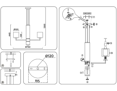 Люстра подвесная Ambrella light LH56003