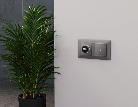 Лицевая панель ALFA для терморегулятора теплого пола с цифровым дисплеем ALFA AP5058