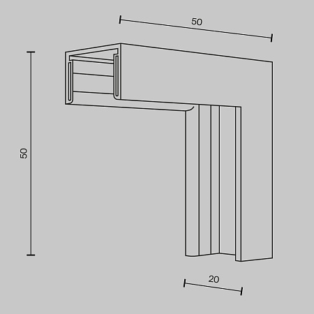 Коннектор угловой внутренний Maytoni Basity TRA172ICL-11B