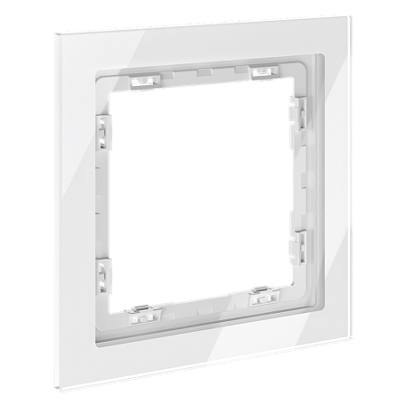 Рамка стеклянная VOLTUM S70 на 1 пост, (белый, стекло) VLS110101 Рамка стеклянная VOLTUM S70 на 1 пост, (белый, стекло) VLS110101