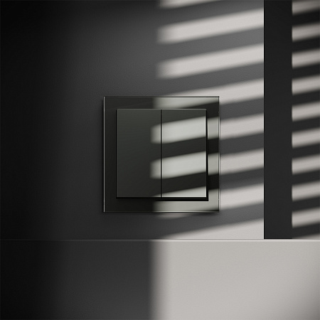 Выключатель двухклавишный перекрестный встраиваемый 10А Voltum S70 (титан) VLS020506 Выключатель двухклавишный перекрестный встраиваемый 10А Voltum S70 (титан) VLS020506