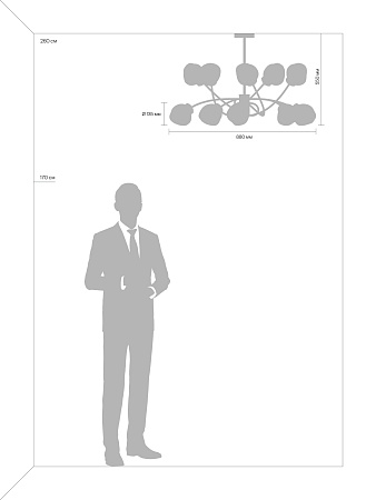 Люстра на штанге Freya Volani FR8017PL-10MG Люстра на штанге Freya Volani FR8017PL-10MG