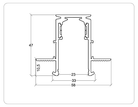 Коннектор угловой для встраиваемого шинопровода TRACK SYSTEM Standard 48V GL3352-9.5