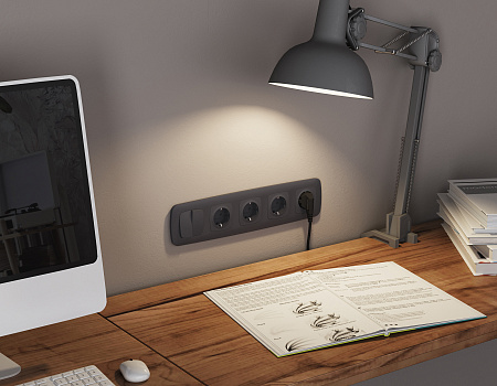 Комплект механизма 2-клавишного перекрестного выключателя Omega MO903030