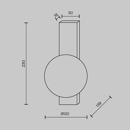 Светильник настенный Maytoni Lunella MOD470WL-01BS