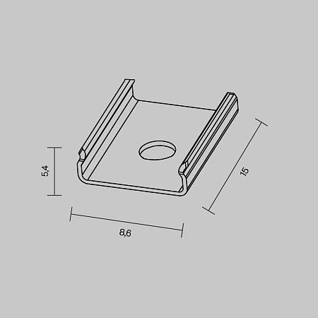 Комплект креплений (для профиля 08×09) 4 шт., Maytoni ALM-0809-MT 642016 Комплект креплений (для профиля 08×09) 4 шт., Maytoni ALM-0809-MT 642016