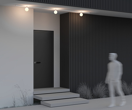 Трековый однофазный уличный светодиодный светильник Maytoni Elasity IP Luna O-TR01-1-S-9WW3K