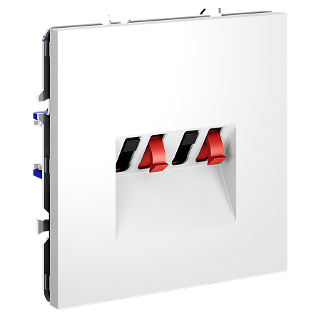 Розетка акустическая встраиваемая VOLTUM S70 4-местная, (белый матовый) VLS060302