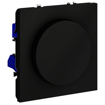 Светорегулятор встраиваемый VOLTUM S70 поворотно-нажимной 600 Вт, (черный матовый) VLS070308