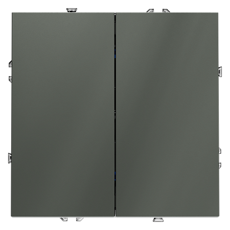 Выключатель встраиваемый VOLTUM S70 двухклавишный (титан) VLS020106 Выключатель встраиваемый VOLTUM S70 двухклавишный (титан) VLS020106