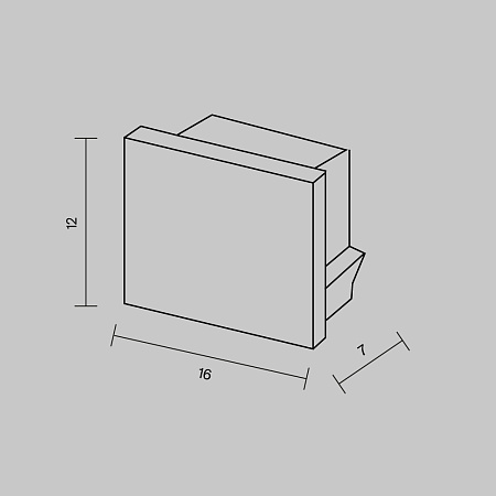 Комплект заглушек (для профиля 16×12) 10 шт., Maytoni ALM-005-B-EC 642022
