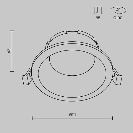 Светильник встраиваемый Maytoni Share DL126-GX53-WB