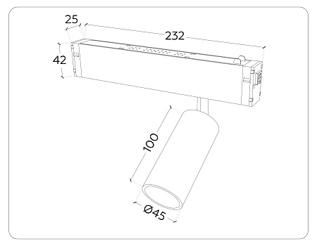 Трековый магнитный диммируемый светодиодный светильник Ambrella light Magnetic 220V GL1211