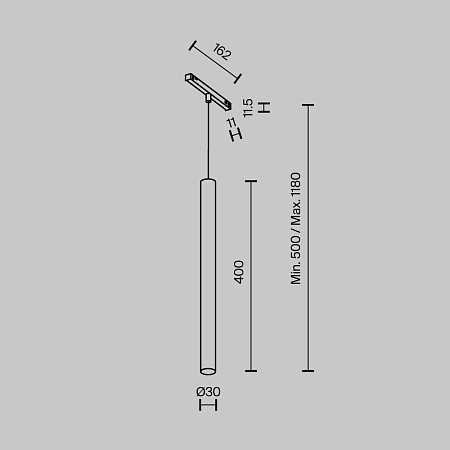 Трековый магнитный светодиодный светильник Maytoni Exility X Focus Led TR245-7W3K-B