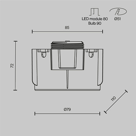 Светильник встраиваемый Maytoni Intro 2.0 DL137-GU10-W