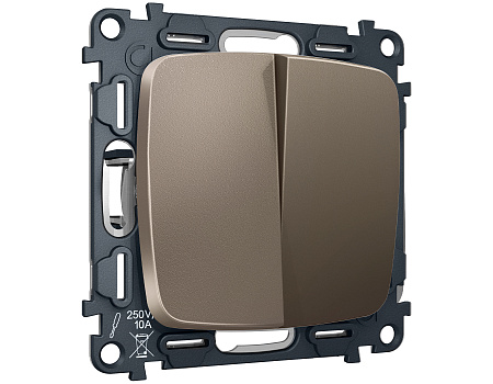 Комплект механизма 2-клавишного перекрестного выключателя 10A Omega MO633030