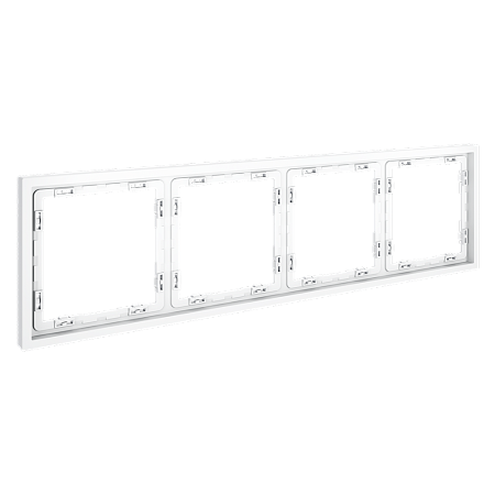 Рамка пластиковая VOLTUM S70 на 4 поста, (белый матовый) VLS100402