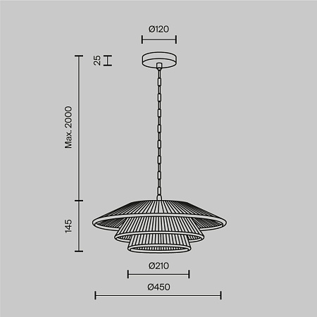 Светильник подвесной Maytoni Costa MOD394PL-01BS