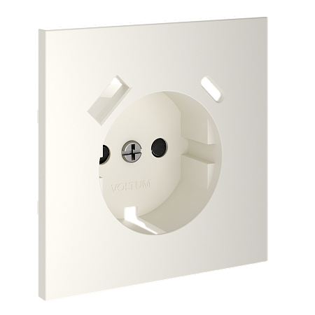 Накладка для розетки с заземлением и защитными шторками, с USB A+C Voltum S70 (хлопок) VLS001013 Накладка для розетки с заземлением и защитными шторками, с USB A+C Voltum S70 (хлопок) VLS001013