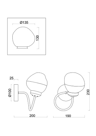 Бра Freya Volani FR8017WL-01MG