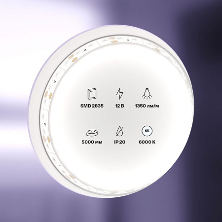 Светодиодная лента 14,4Вт/м 12V IP20 6000K Maytoni 10116 Светодиодная лента 14,4Вт/м 12V IP20 6000K Maytoni 10116
