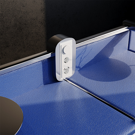 Рамка стеклянная VOLTUM S70 на 3 поста, (белый,матовый,стекло) VLS110302