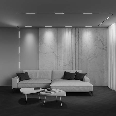 Трековый магнитный светодиодный светильник Maytoni Exility X Basis TR240-2-6W3K-B