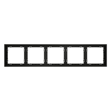Рамка пластиковая VOLTUM S70 на 5 постов, (черный матовый) VLS100508 Рамка пластиковая VOLTUM S70 на 5 постов, (черный матовый) VLS100508