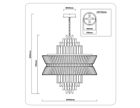 Люстра подвесная Ambrella light HIGH LIGHT LH41026