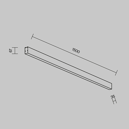 Линейный светильник светодиодный 3000К 1500*67*35мм Maytoni LL311045