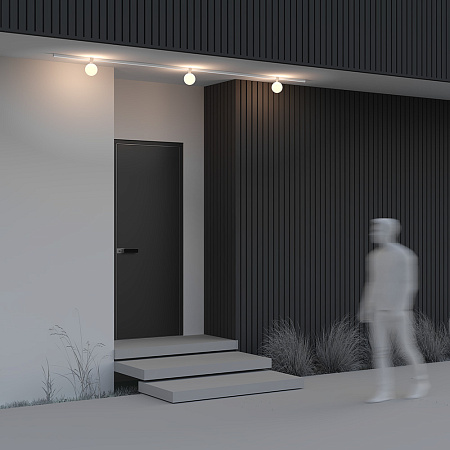 Трековый однофазный уличный светодиодный светильник Maytoni Elasity IP Luna O-TR01-1-S-9WW3K