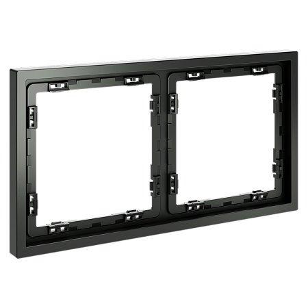 Рамка пластиковая VOLTUM S70 на 2 поста, (титан) VLS100206